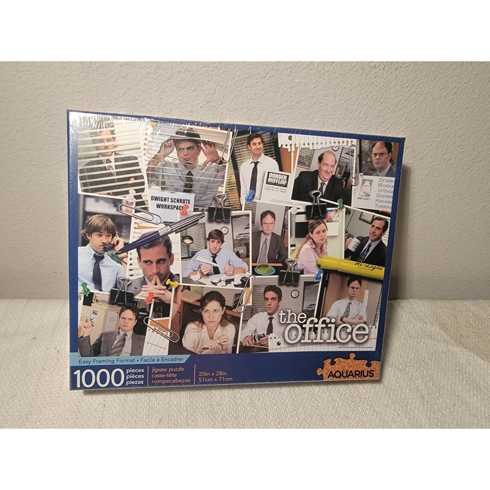 The Office Cast Collage 1000 Piece Jigsaw Puzzle Aquarius 20" x 28" Easy Framing